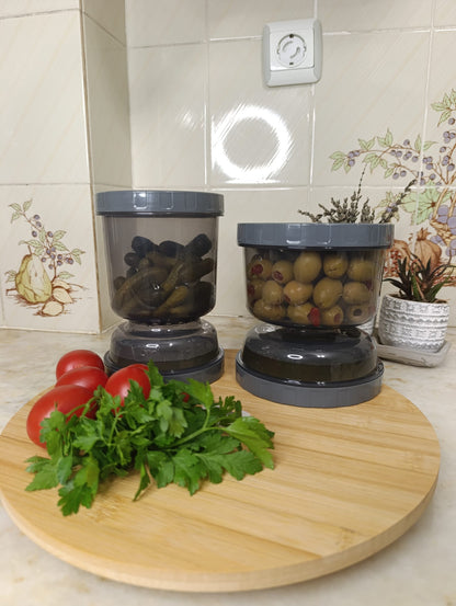 Kum Saati Zeytin Ve Turşu Saklama Kabı